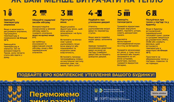 Поради як вам менше витрачати на тепло