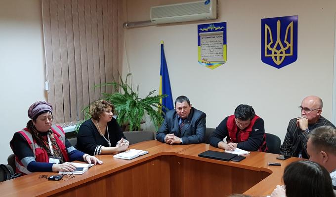 Нарада керівництва району з представниками Червого Хреста
