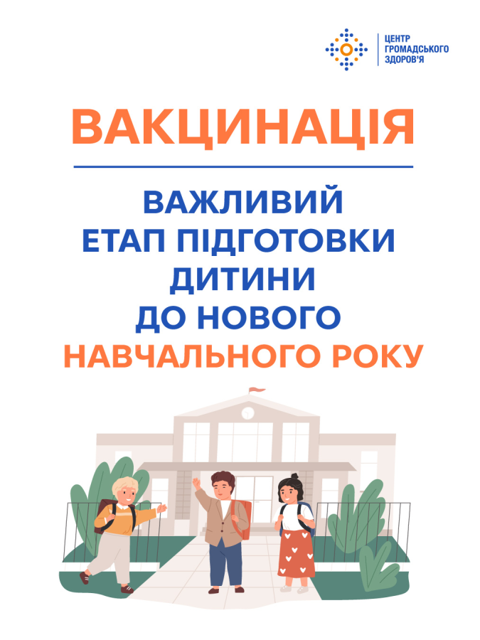 Вакцинація важливий етап підготовки дитини до нового навчального року