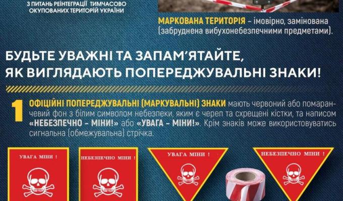 Небезпечно – МІНИ! Мінреінтеграції закликає звертати увагу на попереджувальні знаки Небезпечно – МІНИ! Мінреінтеграції закликає звертати увагу на попереджувальні знаки