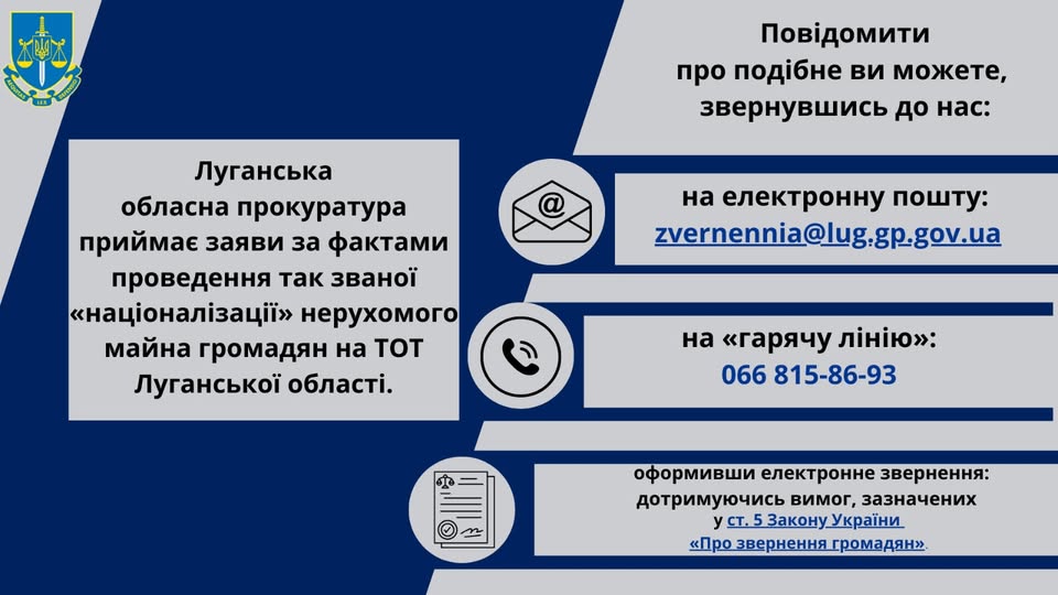 Чи володієте Ви якою-небудь інформацією щодо визнання Вашого майна на ТОТ «безхазяйним? 