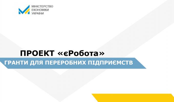 Презентація програми грантів для розвитку переробних підприємств, яка реалізується в рамках проєкту «єРобота»