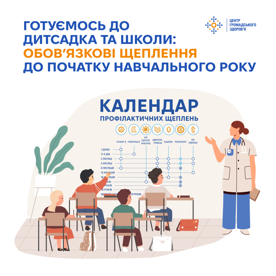 Наближається початок навчального року — час, коли батькам важливо подбати не лише про одяг чи канцелярське приладдя, а й про здоров'я дитини, а саме вакцинацію
