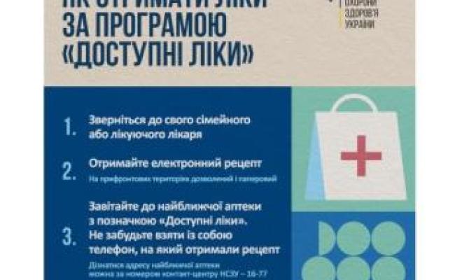 Програма «Доступні ліки» дозволяє українцям отримувати ліки та медичні вироби безоплатно або з частковою доплатою