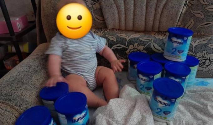 Наймолодші мешканці ВПО з Луганщини отримали дитяче харчування у вигляді молочної суміші HUMANA 2