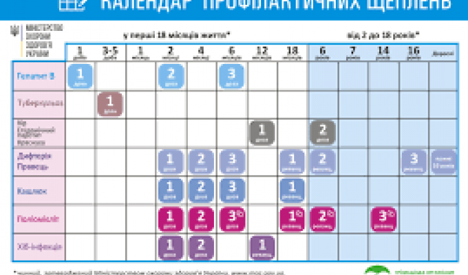 Коли робити щеплення дітям Коли робити щеплення дітям
