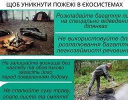 Служба порятунку закликає громадян не провокувати пожежі в екосистемах!