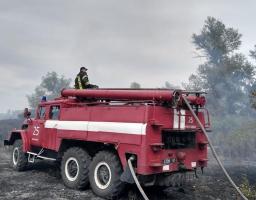 Ліквідовано пожежу в екосистемах поблизу Трьохізбенки
