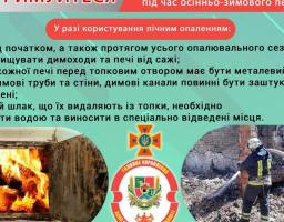 Будьте обережні при використанні пічного опалення!