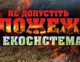 Служба порятунку закликає громадян не провокувати пожежі в екосистемах!