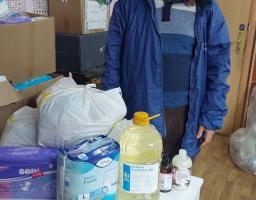 82 продуктових набори  за тиждень видали в координаційному центрі в м.Суми