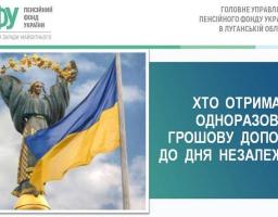 ХТО ОТРИМАЄ ОДНОРАЗОВУ ГРОШОВУ ДОПОМОГУ ДО ДНЯ НЕЗАЛЕЖНОСТІ
