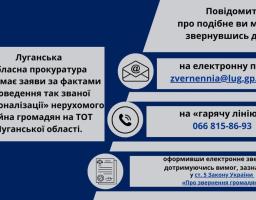 Чи володієте Ви якою-небудь інформацією щодо визнання Вашого майна на ТОТ «безхазяйним? 