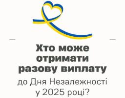 Виплати до Дня Незалежності 2025 рік