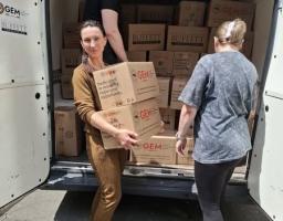 Координаційний центр допомоги ВПО в м.Суми отримав гуманітарну допомогу від #GlobalEmpowermentMission у партнерстві з фондом Говарда Дж.Баффета у вигляді наборів продуктів харчування