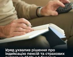 Постер має на меті проінформувати громадян про щорічне підвищення пенсійних виплат, підкреслюючи актуальність теми фінансового планування для літніх людей.