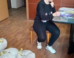  В Координаційному центрі допомоги з Луганської області в Сумській області видано гуманітарної допомоги у вигляді продуктів харчування для 134 ВПО