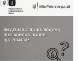 Куди повідомляти, якщо людина потрапила в полон