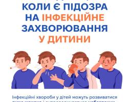 Як діяти, коли є підозра на інфекційне захворювання у дитини