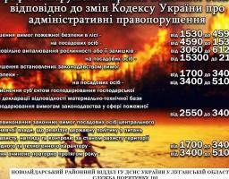ІНФОРМУЄ Новоайдарський районного відділу Головного управління  ДСНС України у Луганській області  