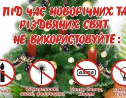 Правила пожежної безпеки під час Новорічних та Різдвяних свят