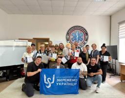 Медична допомога та базові реанімаційні заходи у дорослих, курс який пройшли бажаючі ВПО в м.Кропивницький